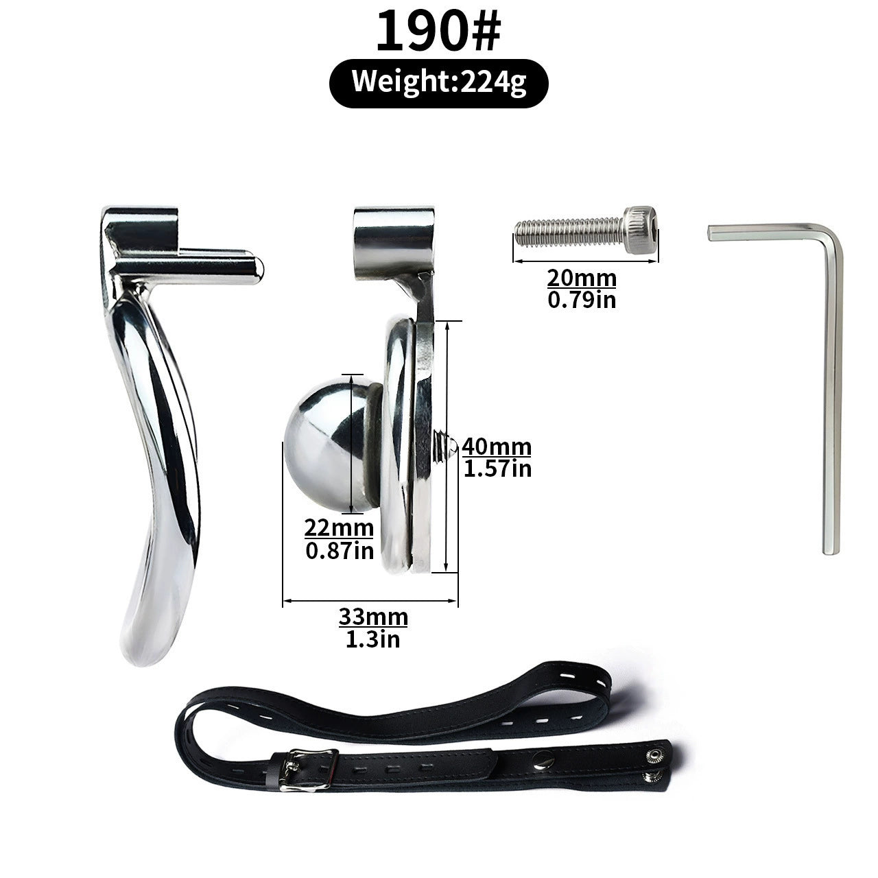 Steel Ball Pressure Massage Stainless Steel Inverted Chastity Cage