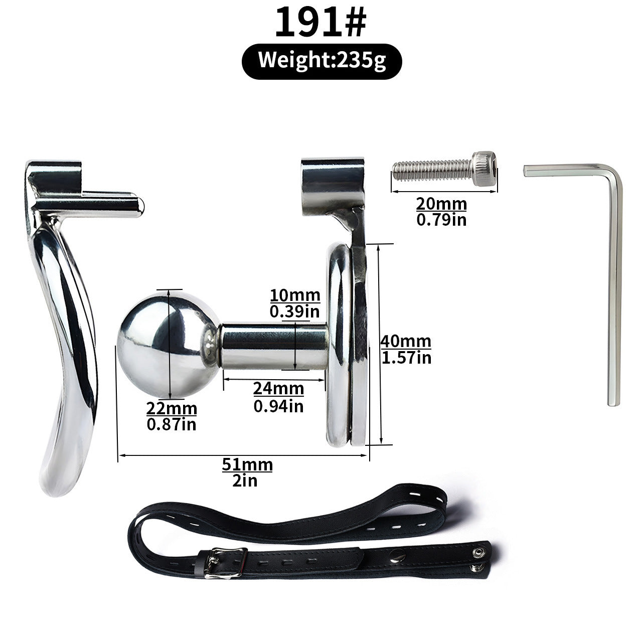 Steel Ball Pressure Massage Stainless Steel Inverted Chastity Cage