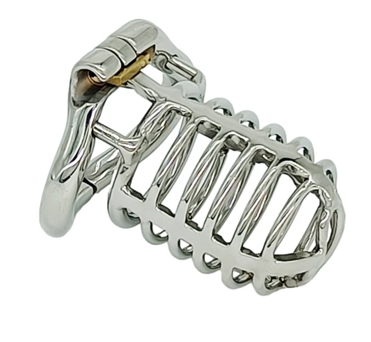 Metal Chastity Cage with Arc Penis Ring