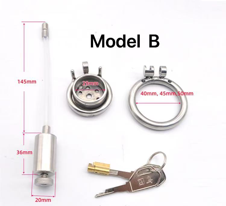 New Stainless Steel Negative Tadpole Cage Male Flat Chastity Cage