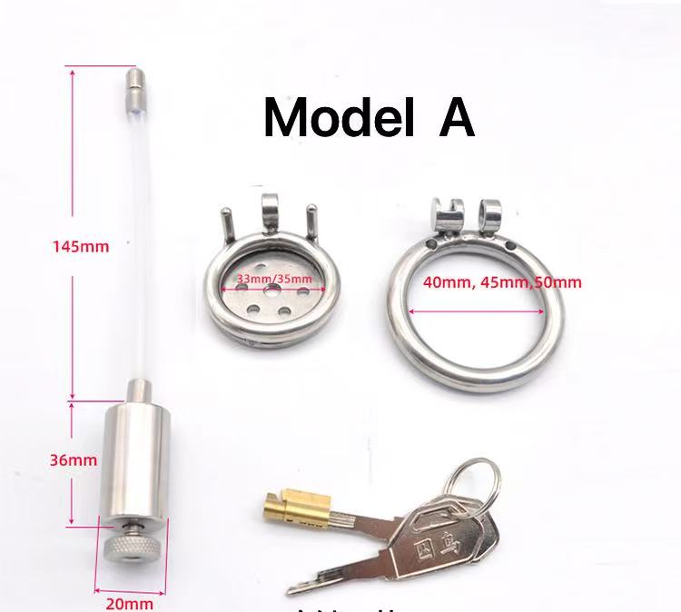 New Stainless Steel Negative Tadpole Cage Male Flat Chastity Cage