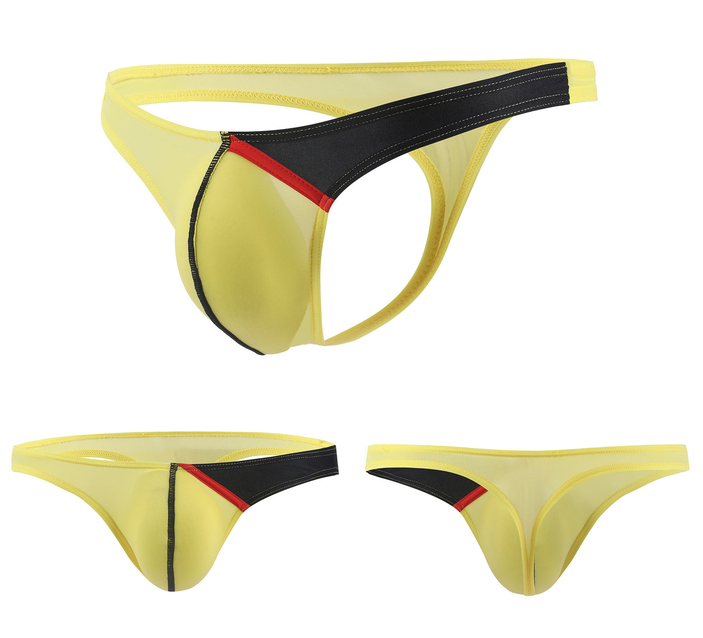 Men's Sexy Ultra-Thin Color-Matching Underwear Low-Rise Thong
