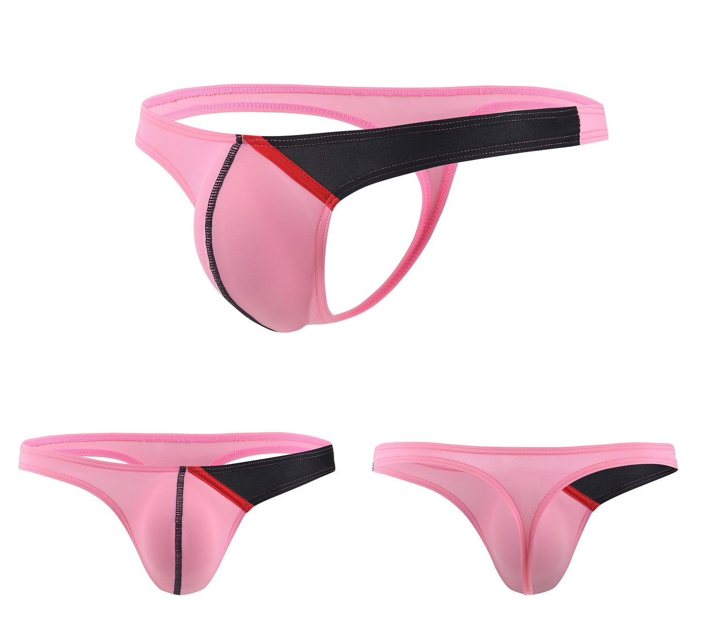 Men's Sexy Ultra-Thin Color-Matching Underwear Low-Rise Thong