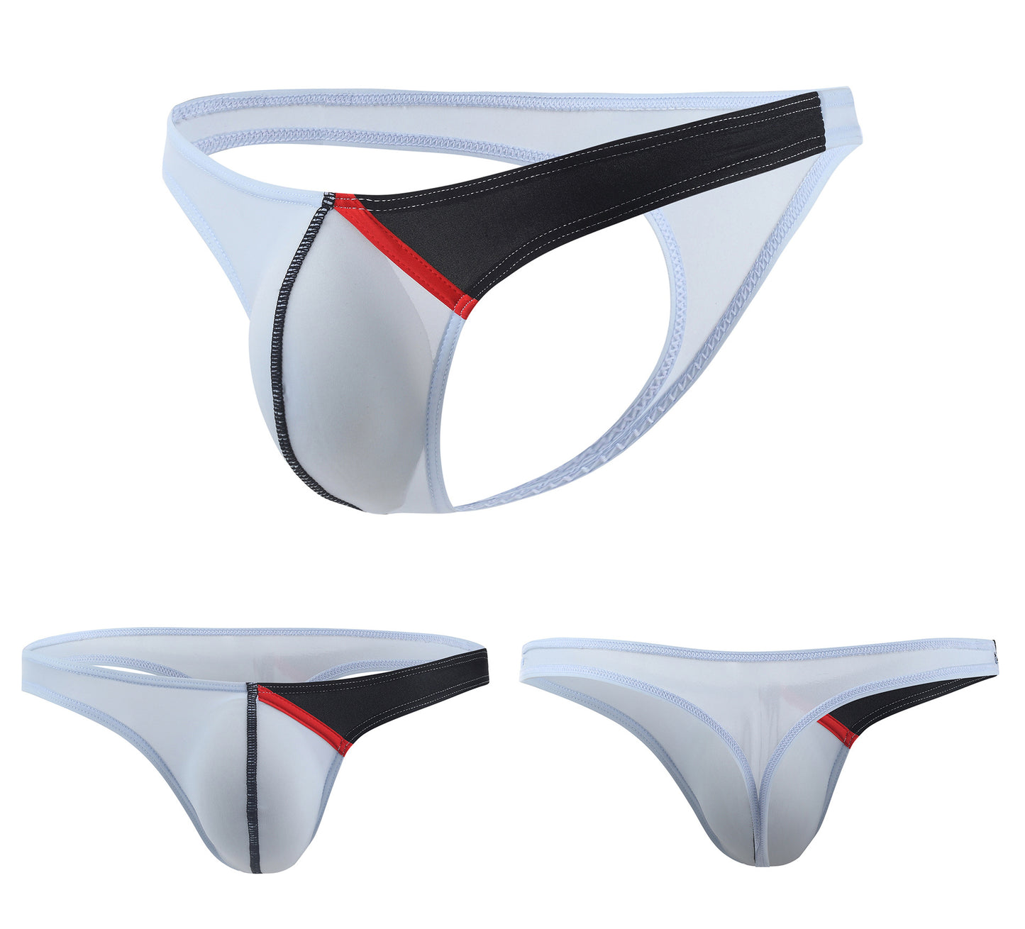 Men's Sexy Ultra-Thin Color-Matching Underwear Low-Rise Thong