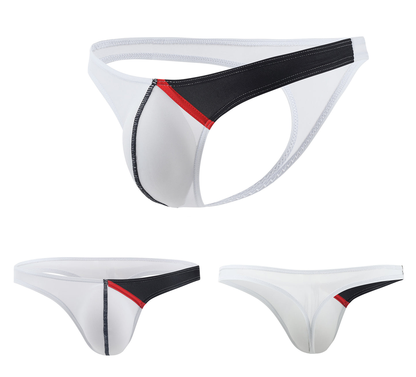 Men's Sexy Ultra-Thin Color-Matching Underwear Low-Rise Thong