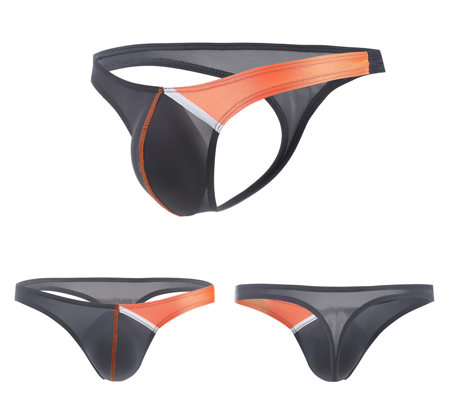 Men's Sexy Ultra-Thin Color-Matching Underwear Low-Rise Thong