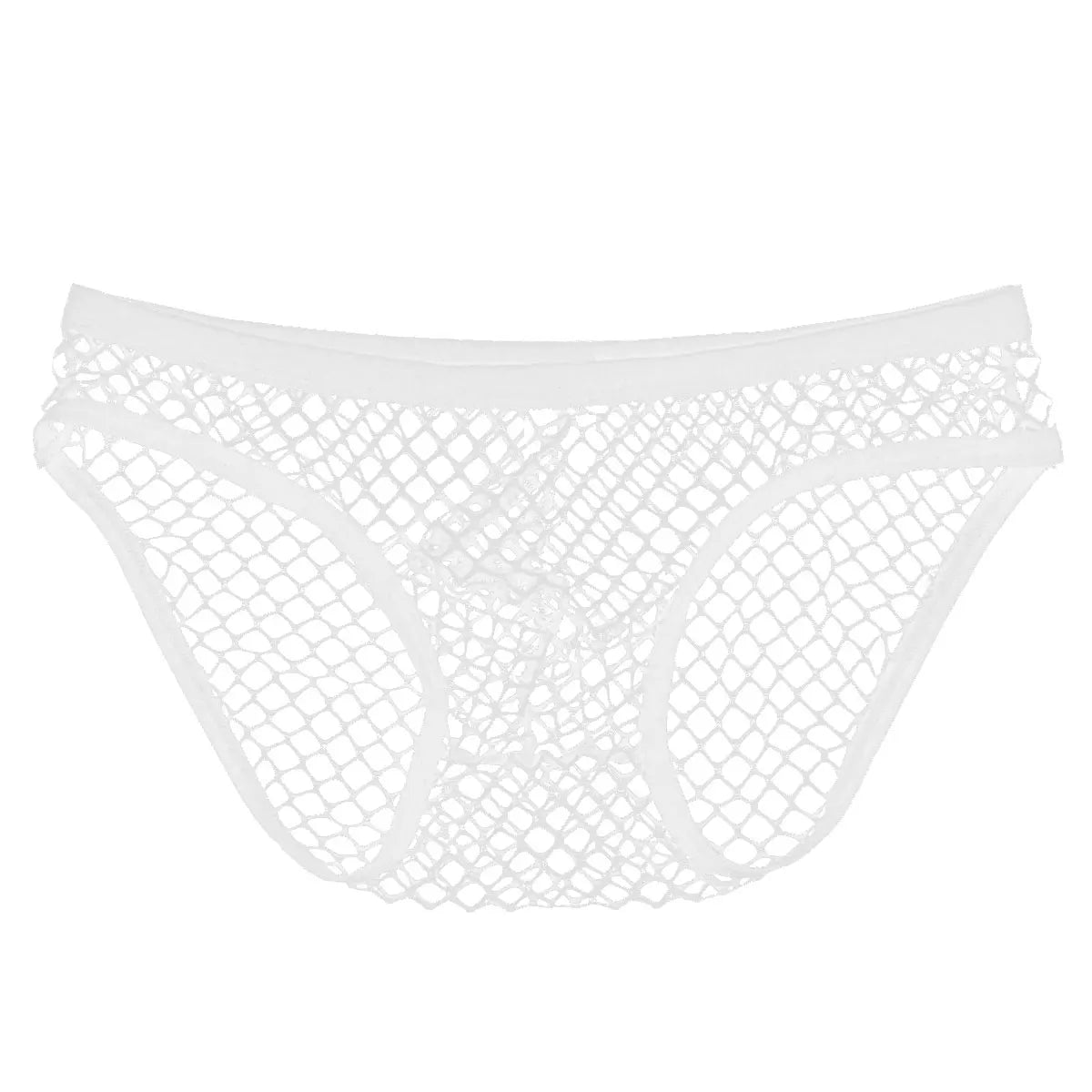 Low Rise Mens Sexy Brief Transparent Mesh See Through Erotic Fishnet Underpants