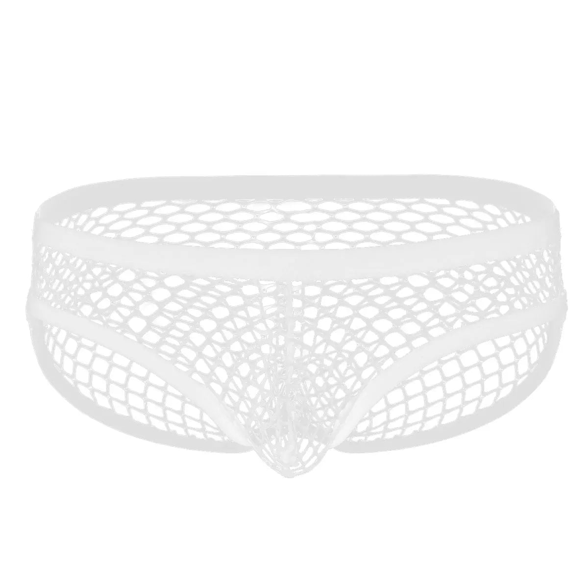 Low Rise Mens Sexy Brief Transparent Mesh See Through Erotic Fishnet Underpants