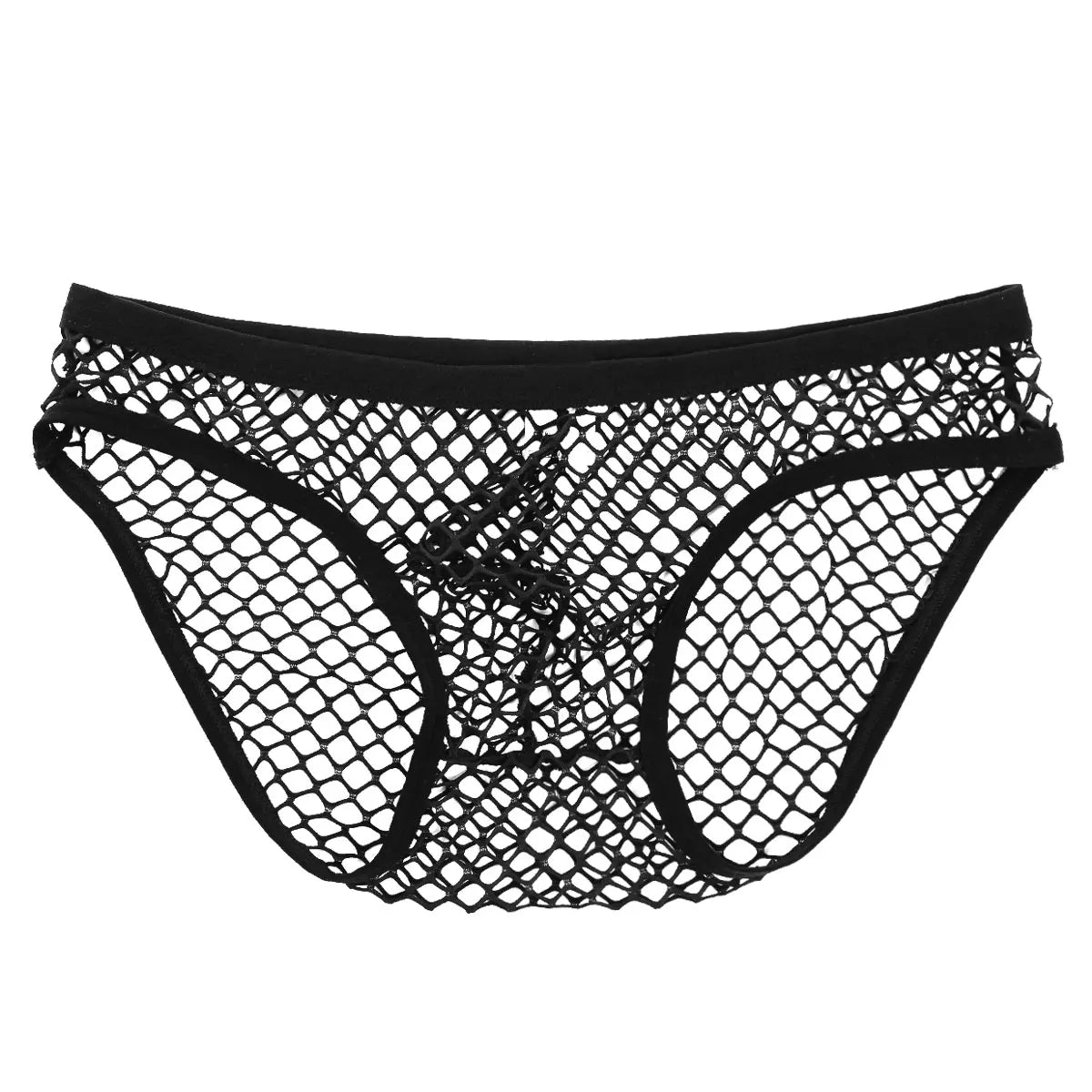 Low Rise Mens Sexy Brief Transparent Mesh See Through Erotic Fishnet Underpants