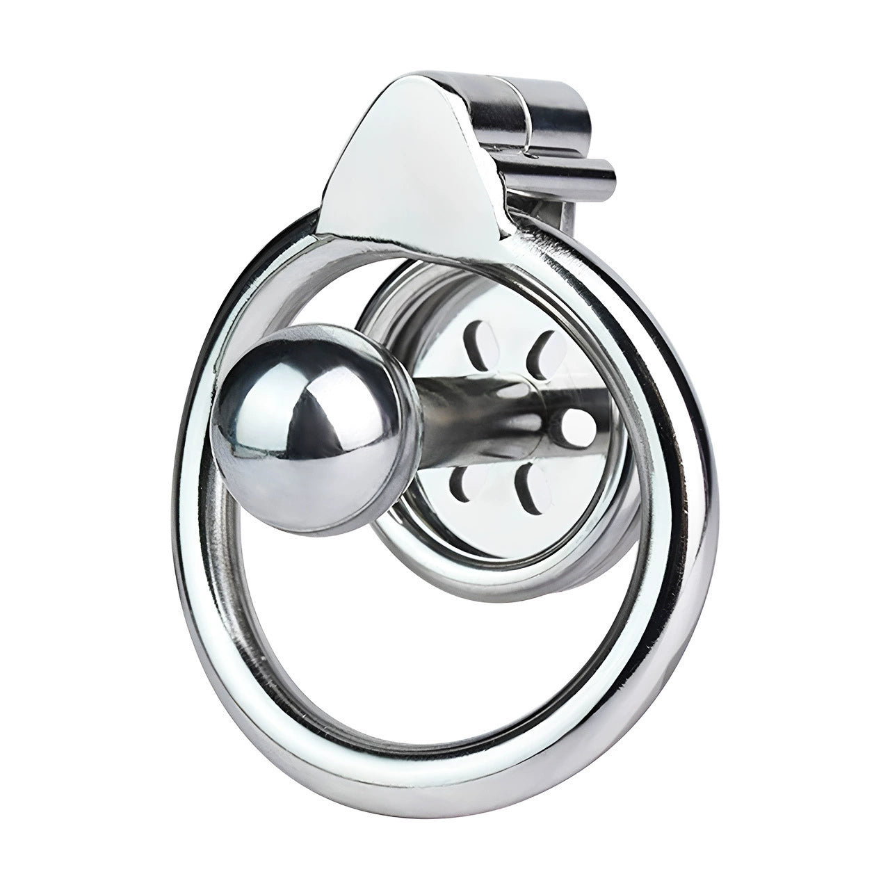 Steel Ball Pressure Massage Stainless Steel Inverted Chastity Cage