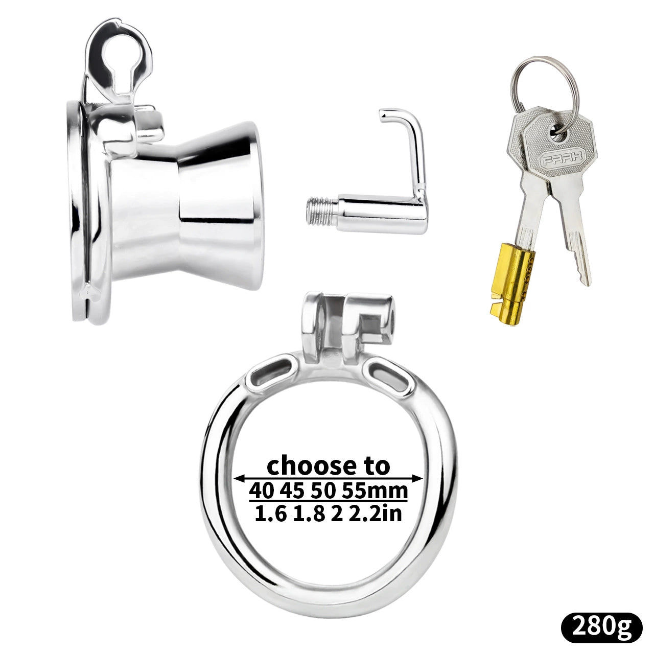 PA perforation art inverted chastity cage