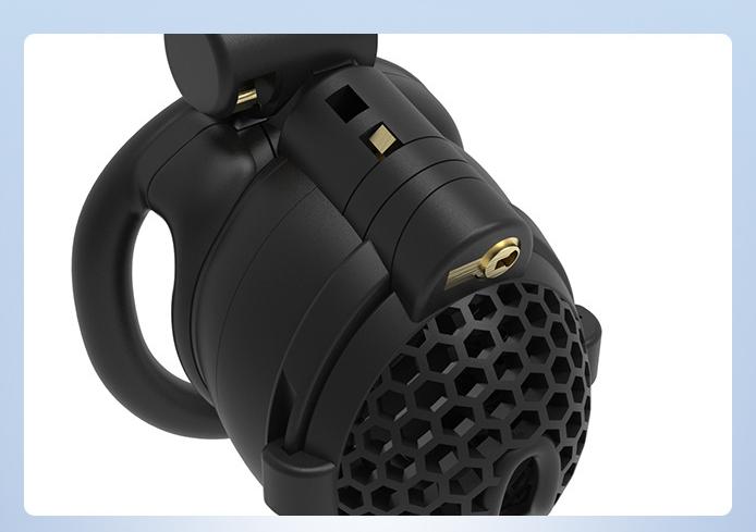 Wolf tooth honeycomb 3D chastity lock CB lock with thorn lock lightweight breathable transvestite outing dual-use lock ring SM abuse adult