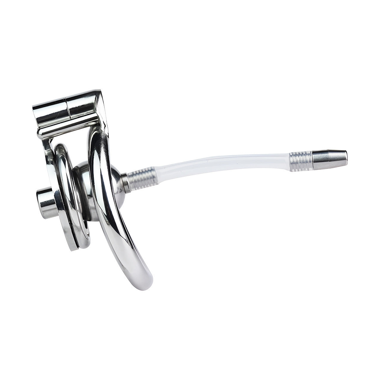 Steel Ball Pressure Massage Stainless Steel Inverted Chastity Cage