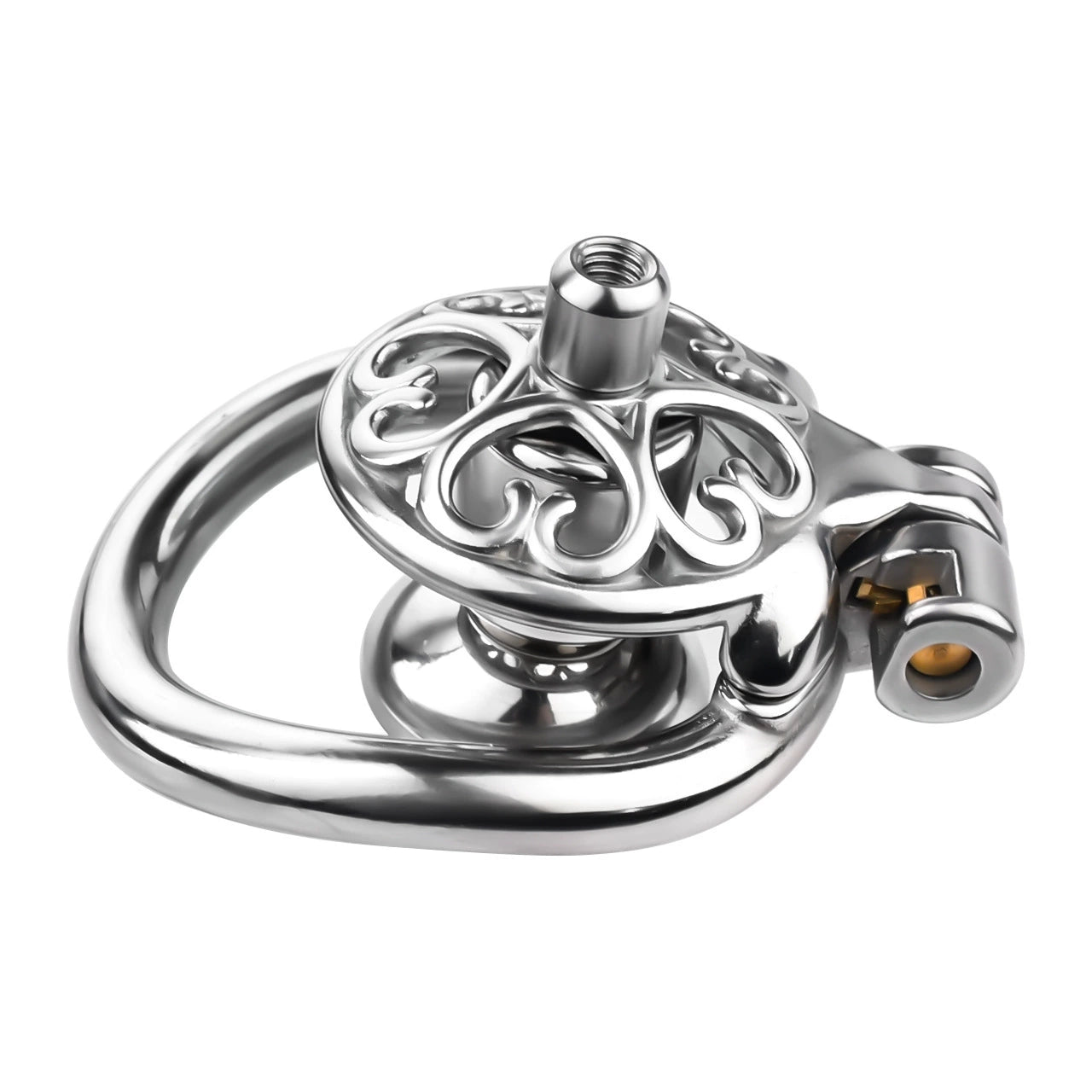 Sexy cross-dressing peach heart base is hollow and breathable inverted chastity cage