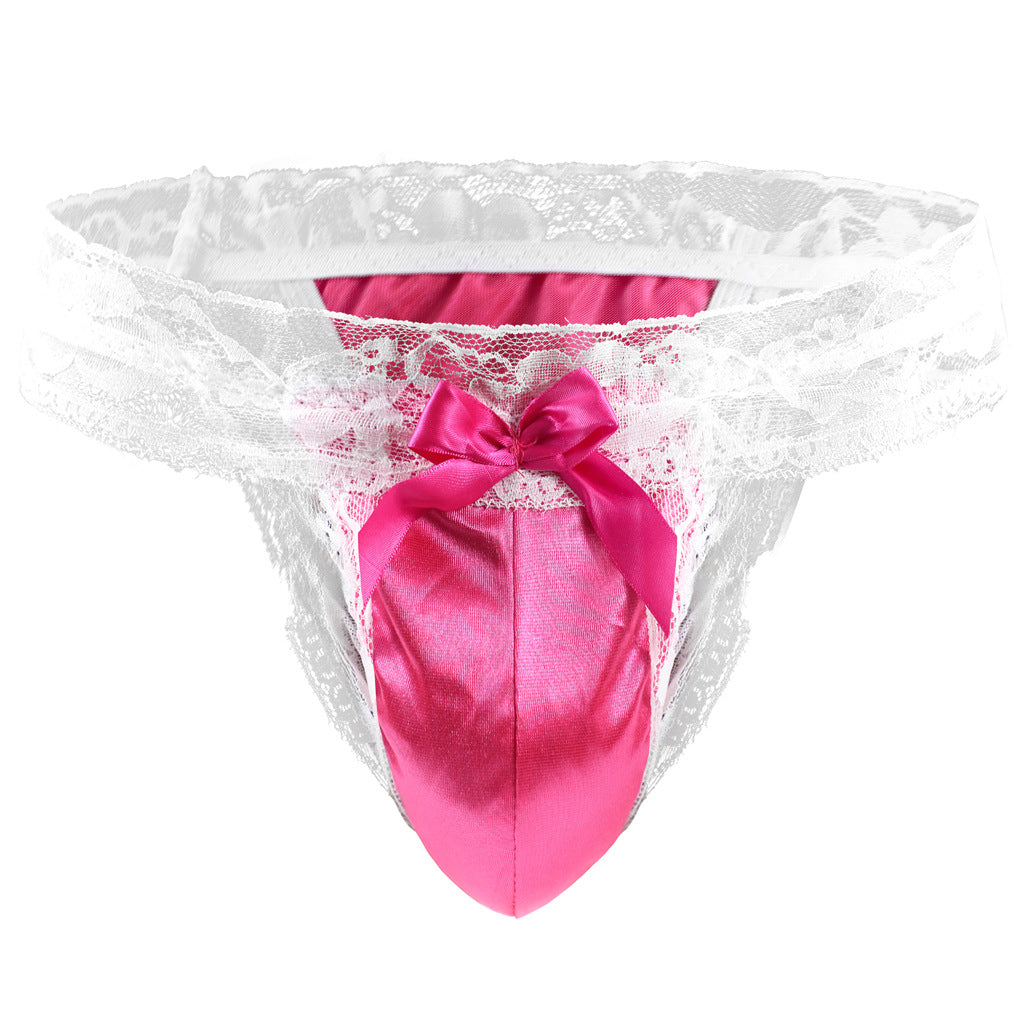 Men's Ruffled Panties Shiny Satin Sissy Lingerie Underwear