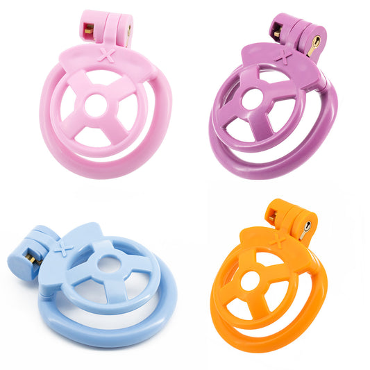 Male Small Penis Chastity Cage Set With 5 Size Padlock Cock Ring