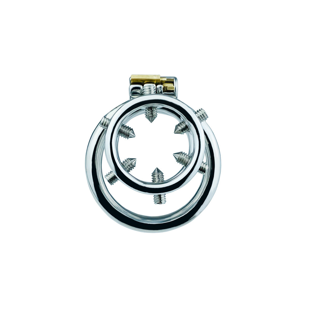 New men's short CB lock chastity cage with screw penis lock penis ring sex toys