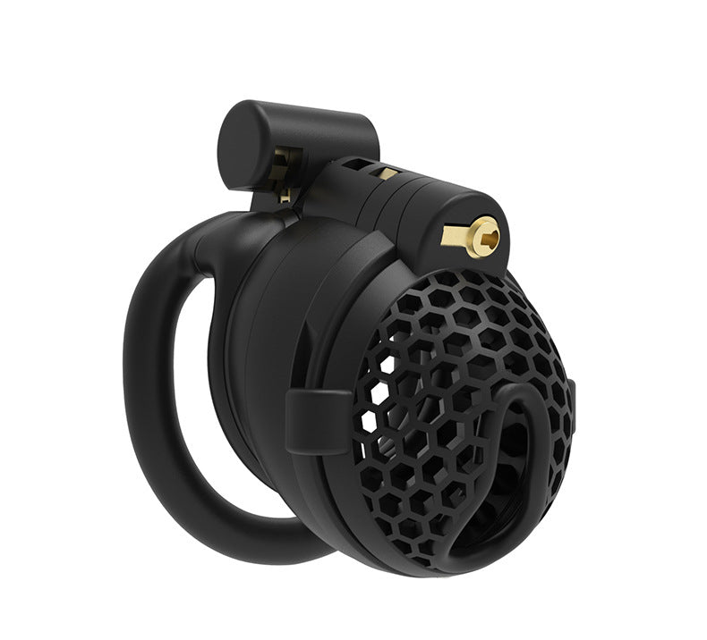 Wolf tooth honeycomb 3D chastity lock CB lock with thorn lock lightweight breathable transvestite outing dual-use lock ring SM abuse adult