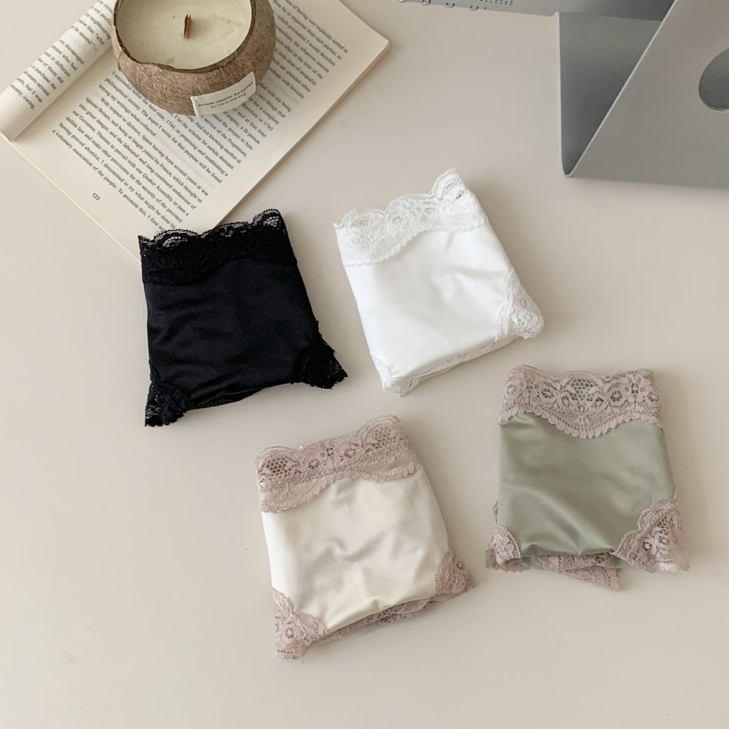 Mens Silky Satin Panties Sissy Lingerie Ruffle Lace Bowknot Briefs