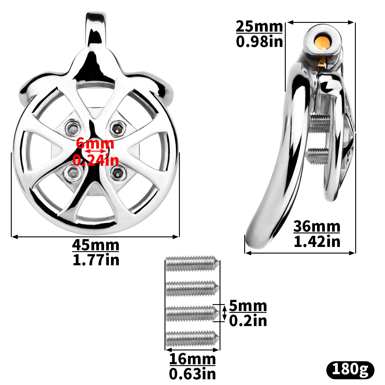 Small Flat Chastity Cage Stainless Steel Male Chastity Device with Detachable Accessories