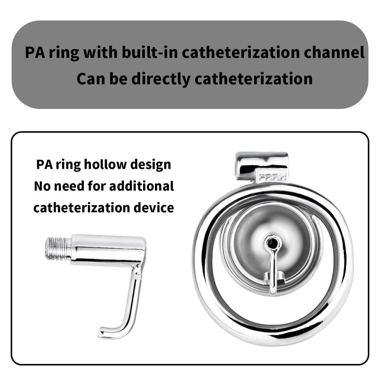 PA perforation art inverted chastity cage