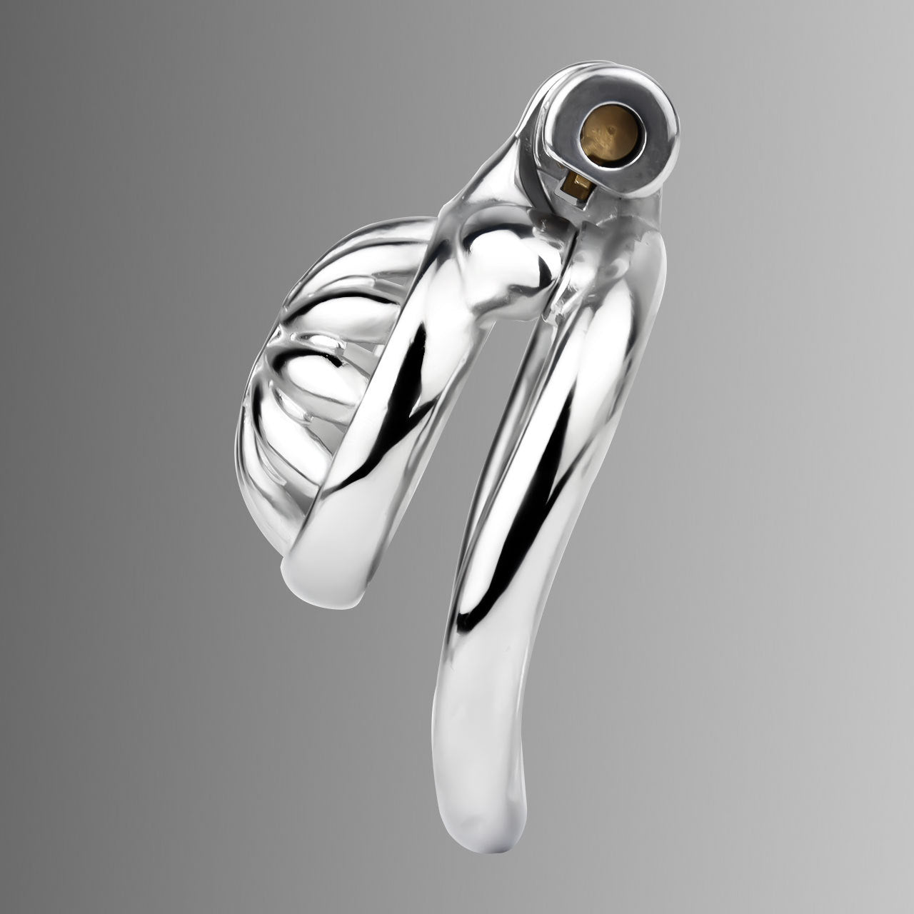 Compact Stainless Steel Male Flat Chastity Cage with Catheter - Secure Locking Cock Cage & Ring - Discreet Men's Intimate Toy & Belt