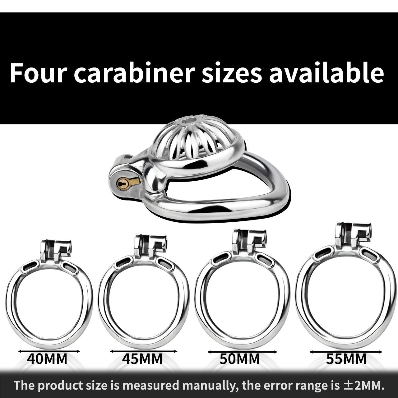 Compact Stainless Steel Male Flat Chastity Cage with Catheter - Secure Locking Cock Cage & Ring - Discreet Men's Intimate Toy & Belt