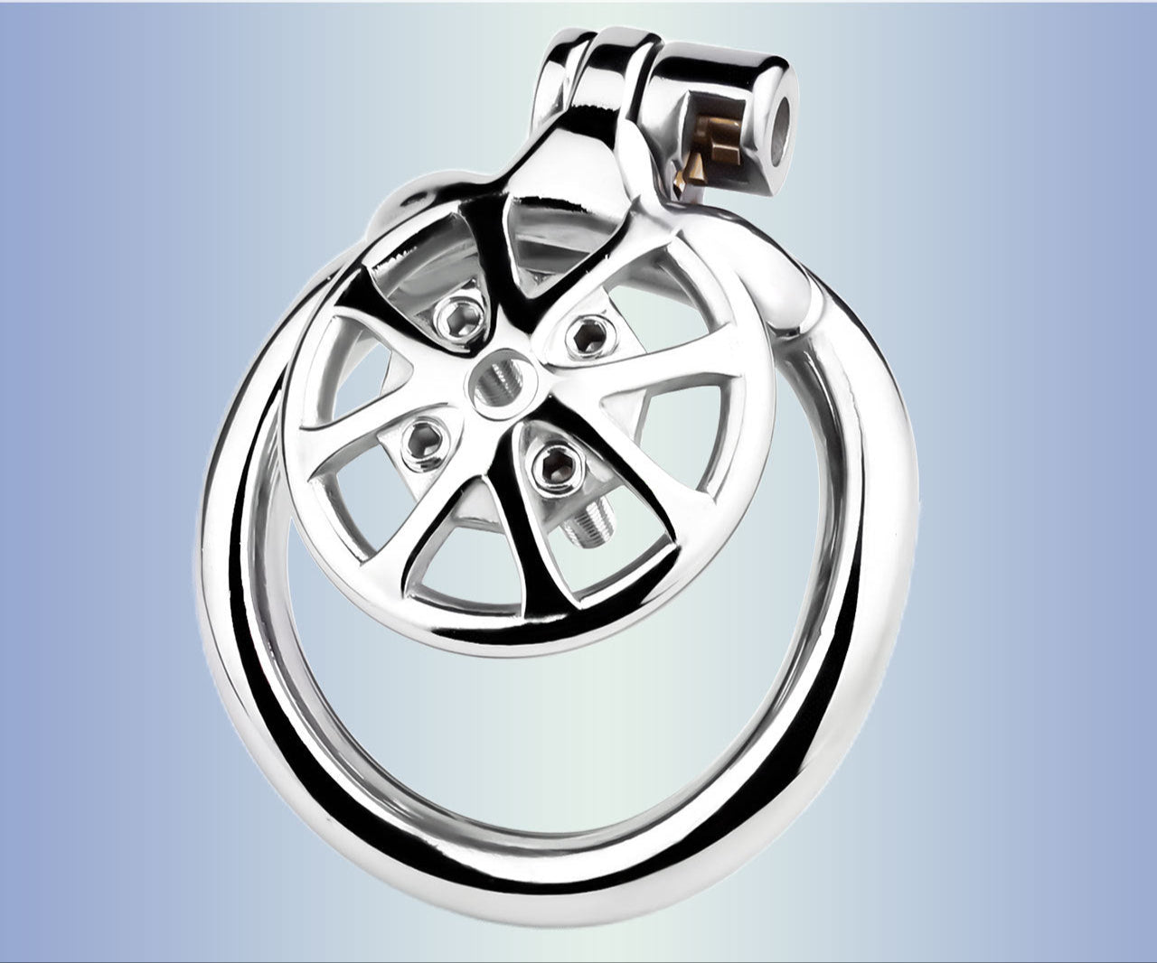 Small Flat Chastity Cage Stainless Steel Male Chastity Device with Detachable Accessories