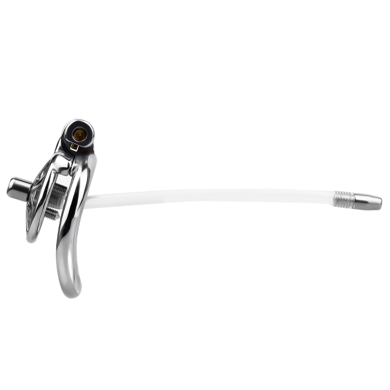 Small Flat Chastity Cage Stainless Steel Male Chastity Device with Detachable Accessories