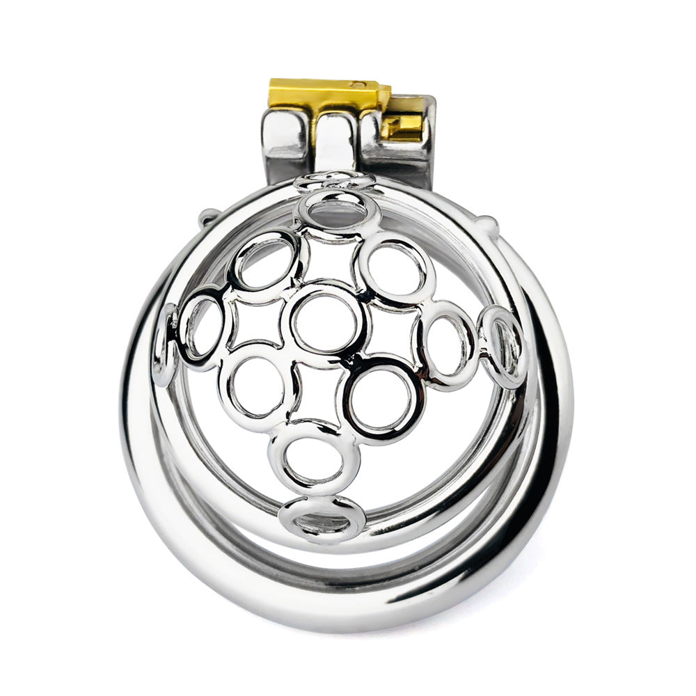 Compact Escape-Proof Stainless Steel Male Chastity Cage - Secure Penis Lock & Cock Ring - Discreet Adult Toy for Men