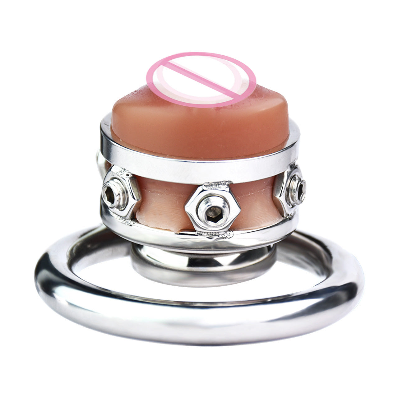 Spiked Chastity Cage with Detachable Clitoris Shape Urethral Plug