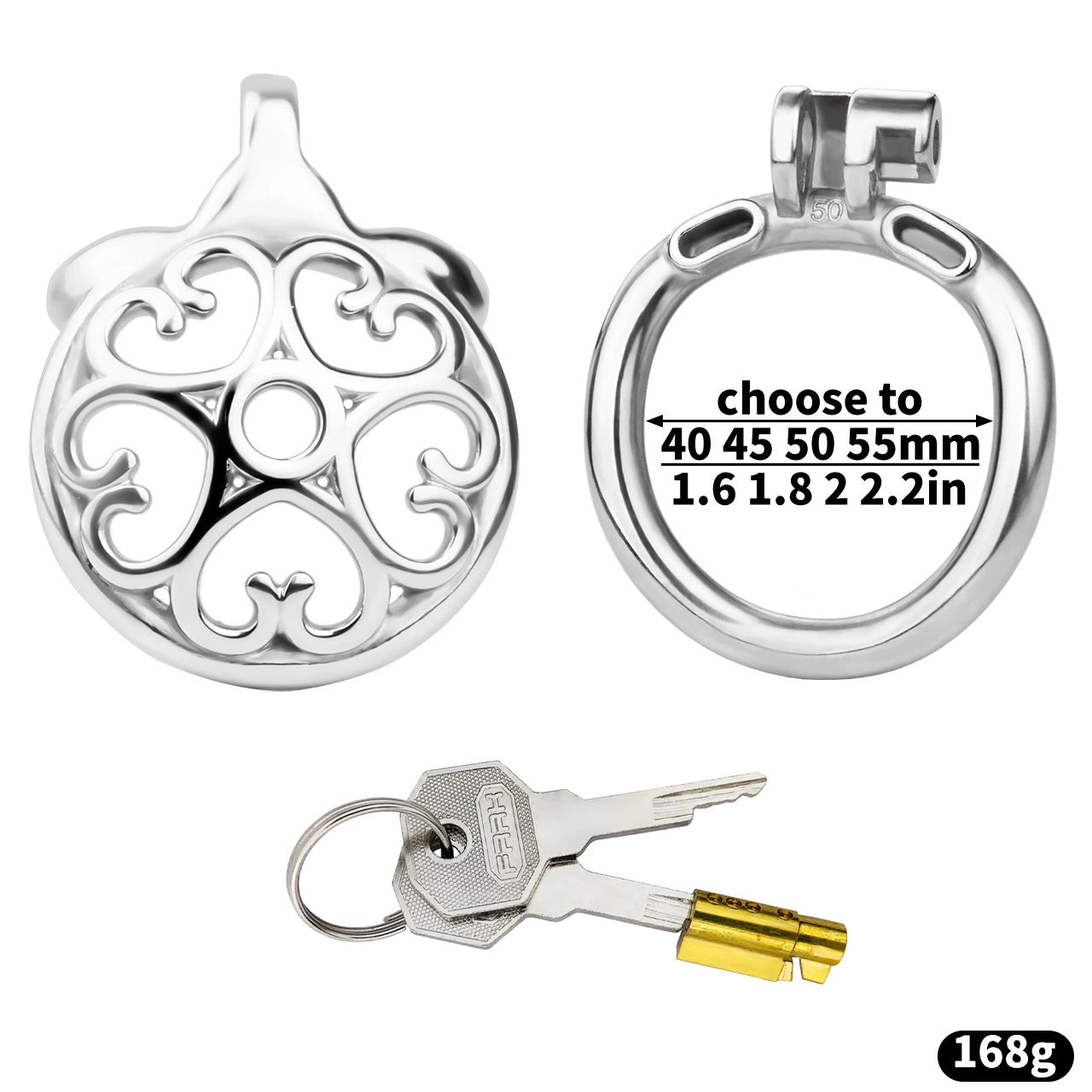 Sexy cross-dressing peach heart base is hollow and breathable inverted chastity cage