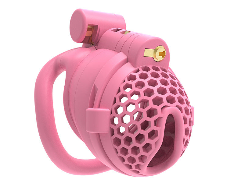 Wolf tooth honeycomb 3D chastity lock CB lock with thorn lock lightweight breathable transvestite outing dual-use lock ring SM abuse adult