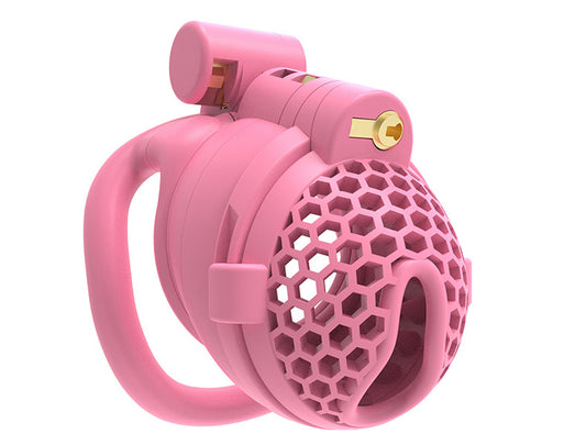 Wolf tooth honeycomb 3D chastity lock CB lock with thorn lock lightweight breathable transvestite outing dual-use lock ring SM abuse adult