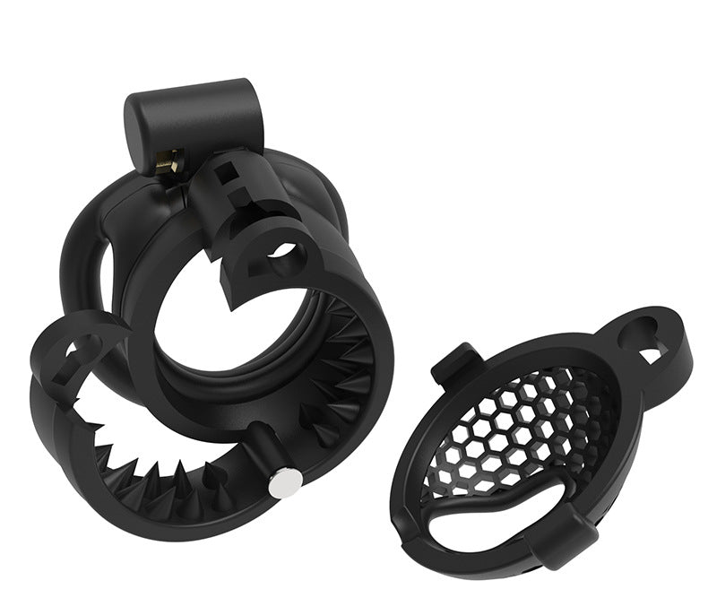 Wolf tooth honeycomb 3D chastity lock CB lock with thorn lock lightweight breathable transvestite outing dual-use lock ring SM abuse adult
