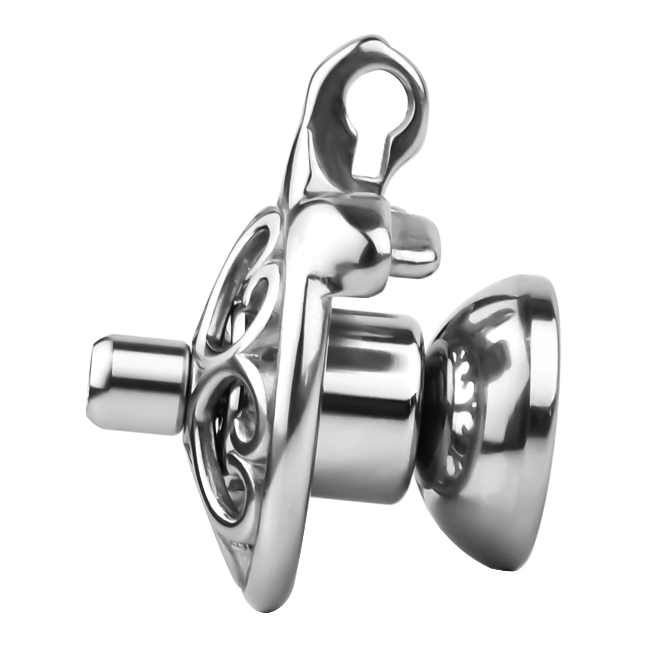Sexy cross-dressing peach heart base is hollow and breathable inverted chastity cage