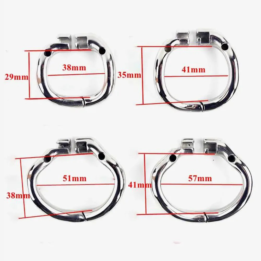 Metal Chastity Cage with Arc Penis Ring