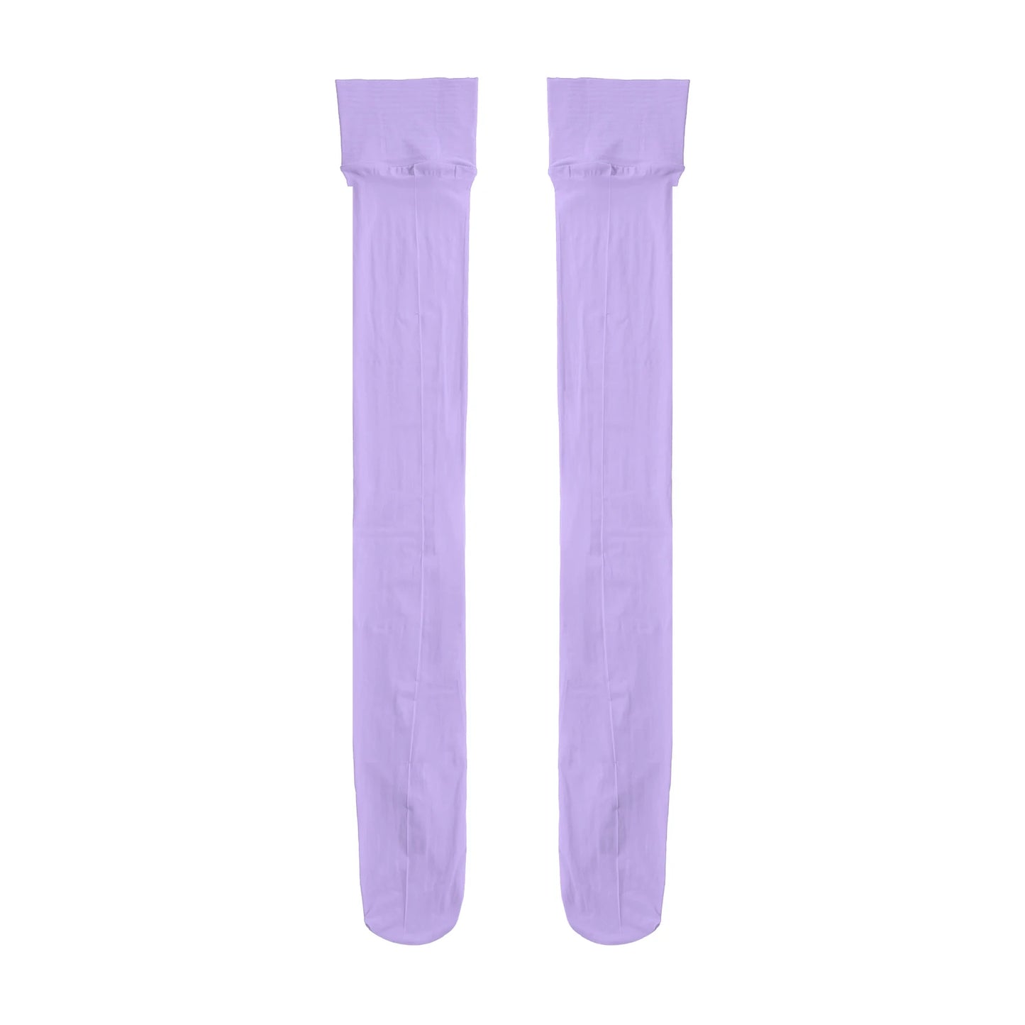 Mens Shiny Transparent Stockings - Purple