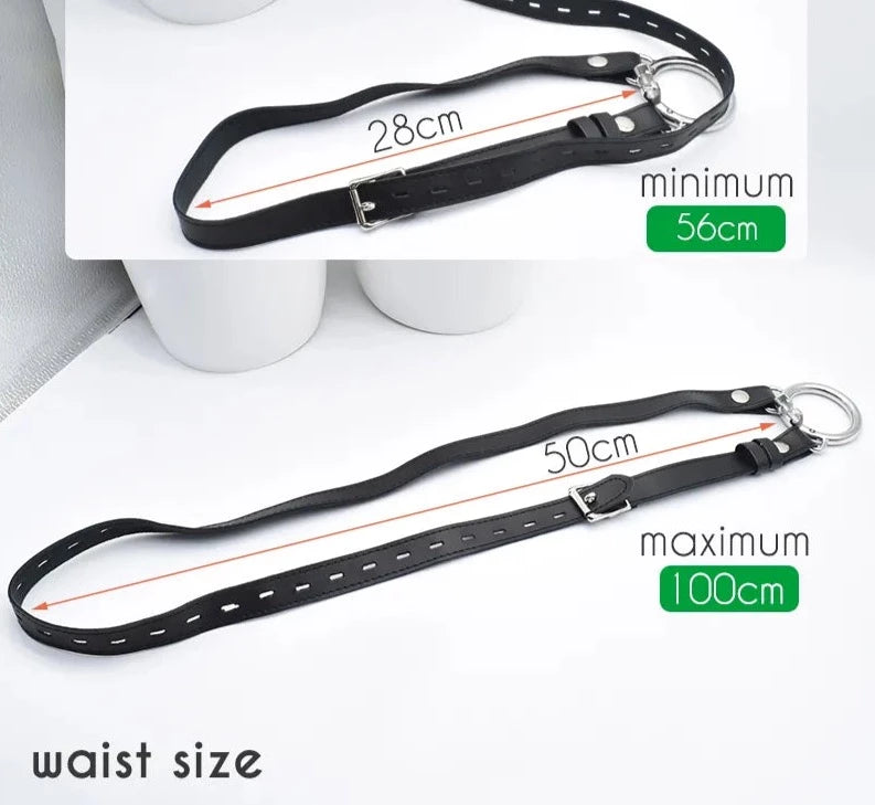 Inverted Chastity Cage with Strap and Metal Catheter