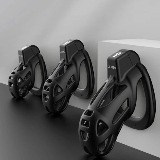 2023 New Ghost 3D Printed Male Chastity Cage Set Anti Off Lock Penis Ring