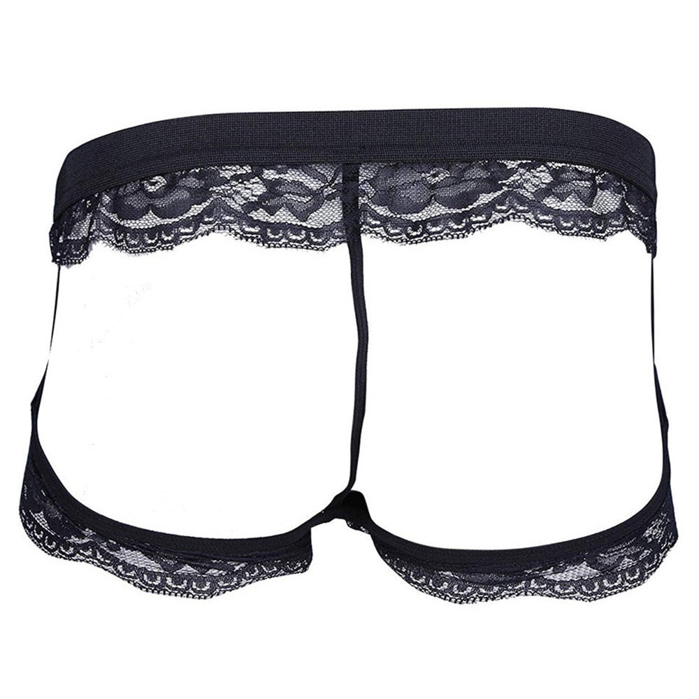 Sissy Panties Enhanced Pouch Gay Men Jock Strap - Sexy Sissy Lace Thongs - Hollow Out Briefs for Ultimate Comfort and Style - Tanga Hombre String Underpant
