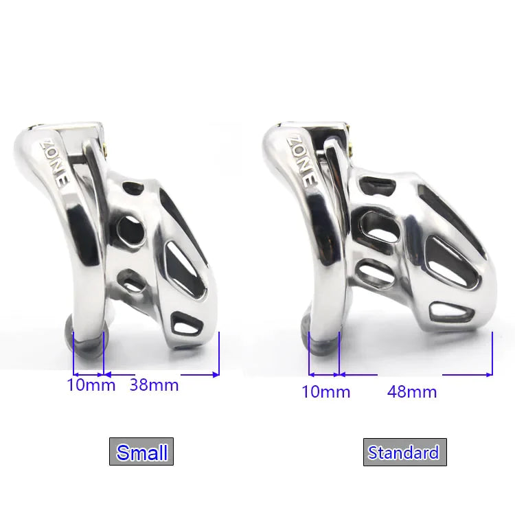 Metal Male Chastity Cage with Openable Ring Design