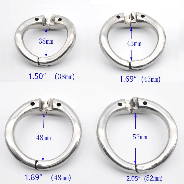 Metal Male Chastity Cage with Openable Ring Design
