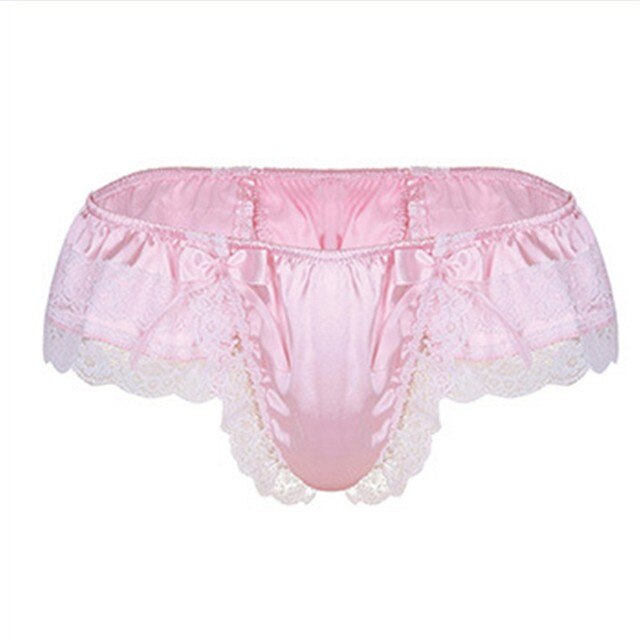 Lace Skirts Thong for Men: Sissy Panties, See-Through G-String - Sexy Underwear with U Convex Pouch and T-Back Design for Gay Men