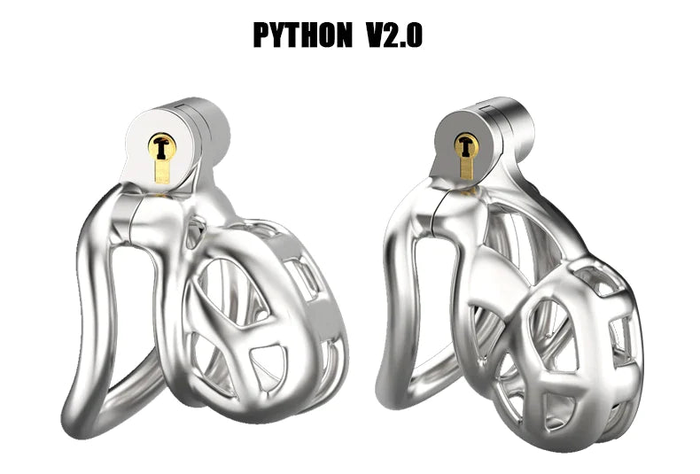 316 Stainless Steel Python V1.0&V2.0 Mamba Chastity Cage