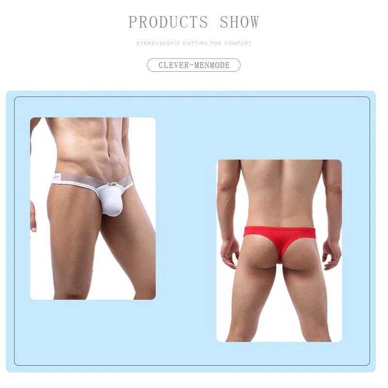 Men's Sexy Thong - Erotic Underwear T Back G String Bulge Pouch