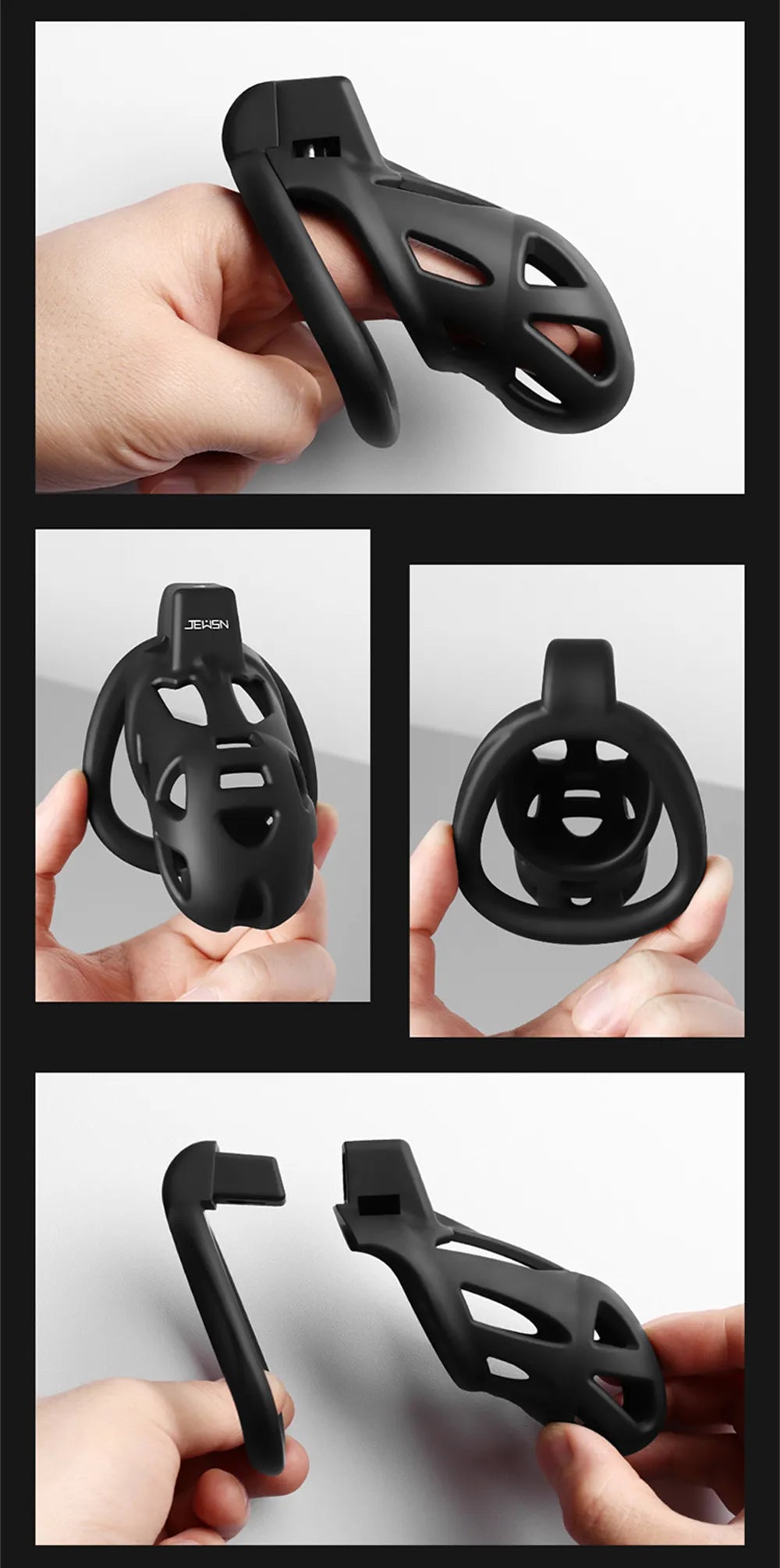 2023 New Ghost 3D Printed Male Chastity Cage Set Anti Off Lock Penis Ring
