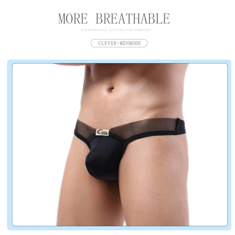 Men's Sexy Thong - Erotic Underwear T Back G String Bulge Pouch