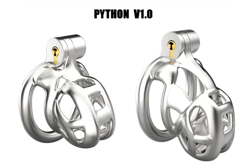 316 Stainless Steel Python V1.0&V2.0 Mamba Chastity Cage