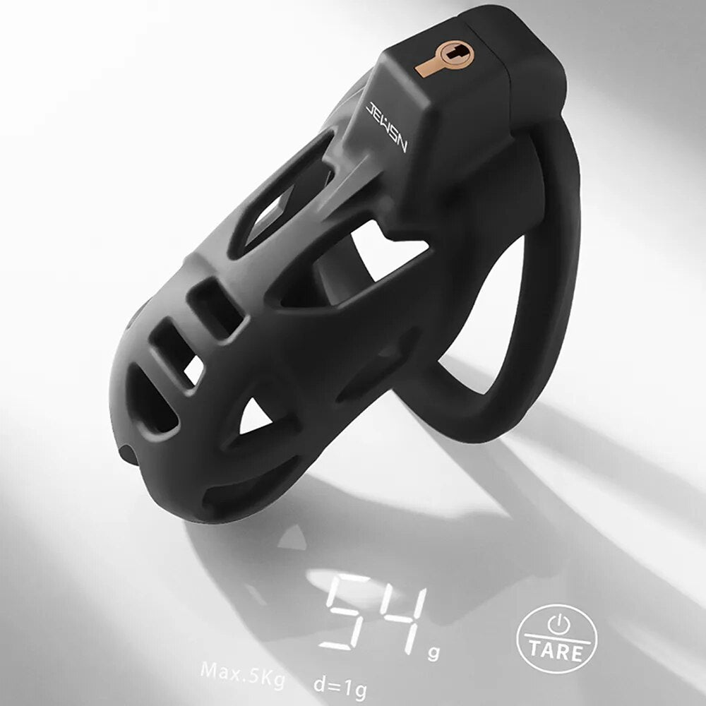2023 New Ghost 3D Printed Male Chastity Cage Set Anti Off Lock Penis Ring